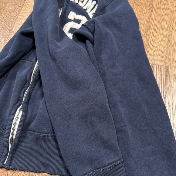 Vintage Y2K Abercrombie & Fitch Distressed Muscle Thermal Zip Hoodie Mens M - Picture 7 of 12